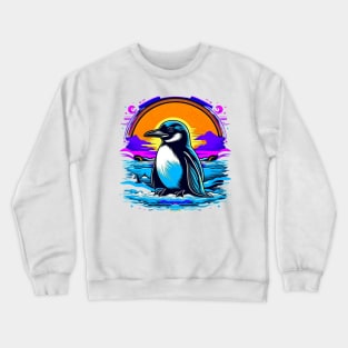 Antarctica Exploration Penguin Graphic Crewneck Sweatshirt